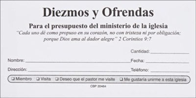 Sobres grande de diezmo y ofrenda, 500