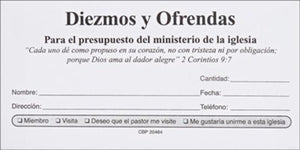 Sobres grande de diezmo y ofrenda, 500