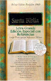 Biblia RVR60 Letra Grande con Referencia - Negra Piel Genuina Indice