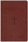Bible Large Print Personal Size Reference KJV , Brown LeatherTouch