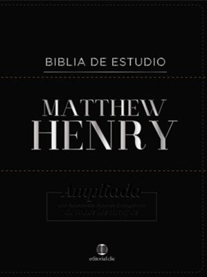 RVR Bibilia de Estudio Matthew Henry, Piel fabricada Negra
