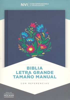 Biblia NVI Letra Grande Tam. Manual, Bordado Sobre Tela