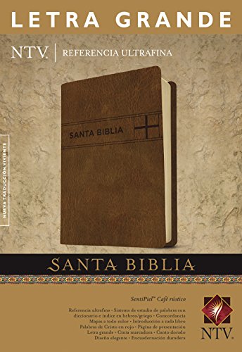 Santa Biblia NTV, Edición de referencia ultrafina, letra grande (Letra Roja, SentiPiel, Café rústico)