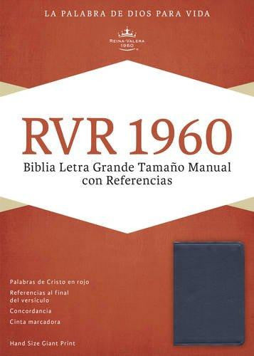 Biblia Letra Grande Referencias Tamaño Manual RVR 1960, Azul Zafiro Imitación Piel