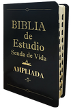 Biblia Estudio Amp. Piel Negra C/Indice