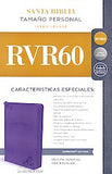 Biblia RVR60 Manual LG con Cierre, Bolsa Lateral y Indice - Morada