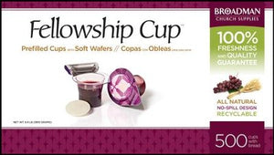 Fellowship Cup Prefilled Communion Juice Cups and Wafers, Box of 500