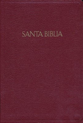 Biblia Letra Grande Referencia Tamaño Manual RVR 1960, Piel Imitacion Rojiza con Indice