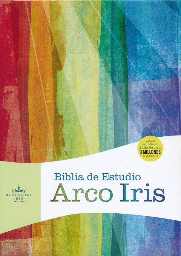Biblia de Estudio Arco Iris RVR 1960, Negra Piel Imitacion