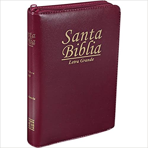 Santa Bíblia Con Concordancia y Letra Grande, Color Vino
