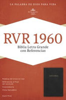Biblia Letra Grande Referencias RVR 1960, Negro Imitación Piel