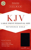 Bible Large Print Personal Size Reference KJV, Black LeatherTouch, Thumb-Indexed