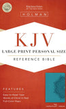 Bible Large Print Personal Size Reference KJV, Teal LeatherTouch, Thumb-Indexed