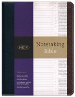Notetaking Bible Bonded Leather NKJV, Black/Brown
