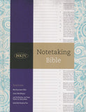Notetaking Bible NKJV, Blue Floral Cloth