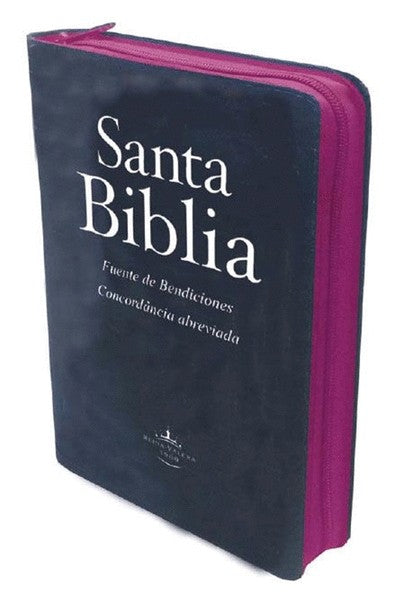 Biblia Tapa Jean Cierre Acolchada Pequeña Indice - Rosada