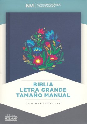 Biblia NVI Letra Grande Tam. Manual, Bordado Sobre Tela