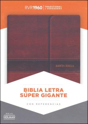 Biblia Letra Super Gte. RVR 1960, Piel Imit. Marron, Solapa