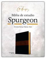 RVR 1960 Biblia de Estudio Spurgeon - Negro/Marron Simil Piel