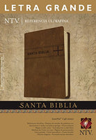 Santa Biblia NTV, Edición de referencia ultrafina, letra grande (Letra Roja, SentiPiel, Café rústico)
