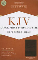 Bible Large Print Personal Size Reference KJV, Black LeatherTouch