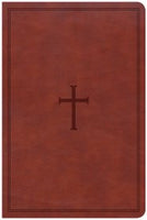 Bible Large Print Personal Size Reference CSB, Brown LeatherTouch, Indexed