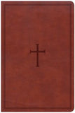 Bible Large Print Personal Size Reference CSB, Brown LeatherTouch, Indexed