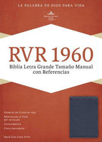 Biblia Letra Grande Referencias Tamaño Manual RVR 1960, Azul Zafiro Imitación Piel