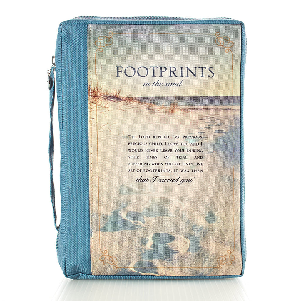 BC Poly Canvas Footprints Lg / Forro de Biblia