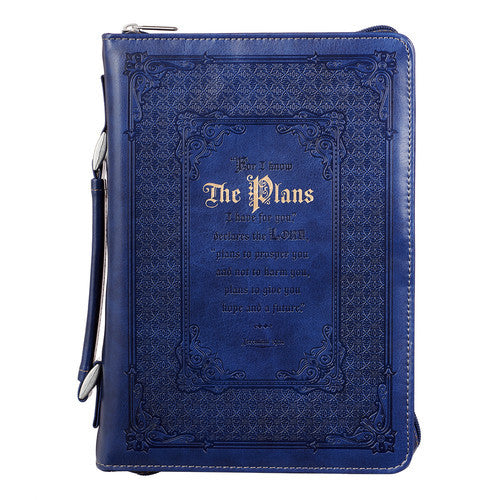 Bible Cover "The Plans Blue Jer 29.11 Lg / Forro de Biblia