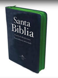 Biblia Letra Grande, Color Jean, Cierre Verde- INDICE (6.7 x 9.2)